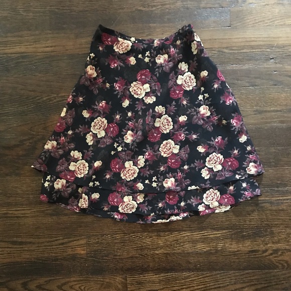 Vintage Dresses & Skirts - Floral vintage circle skirt